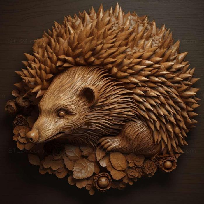 Nature and animals (st hedgehog 2, NATURE_918) 3D models for cnc